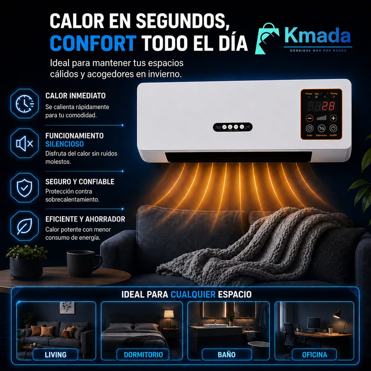 CALEFACTOR ELECTRICO Calor/Frio todo el Año