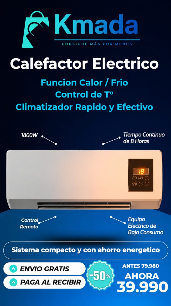 CALEFACTOR ELECTRICO Calor/Frio todo el Año